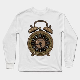 Alarm clock cartoon illustration Long Sleeve T-Shirt